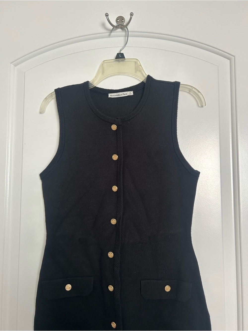Abercrombie & Fitch Button Through Mini Dress Size S NWT preppy chic 90s minimal - Picture 14 of 16
